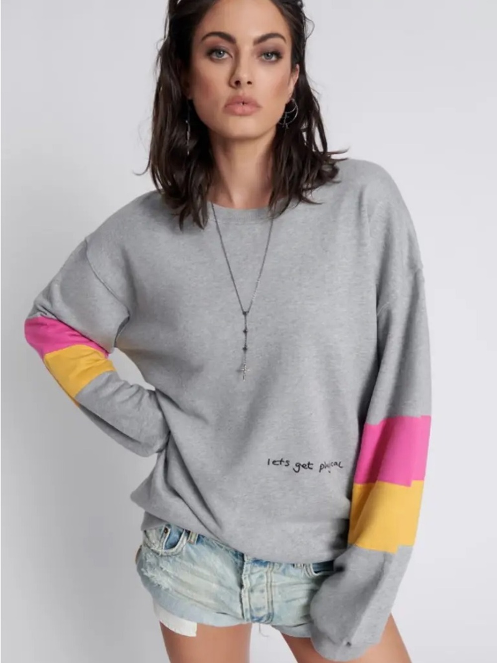 One Teaspoon Get Physical Hand Written Sweater